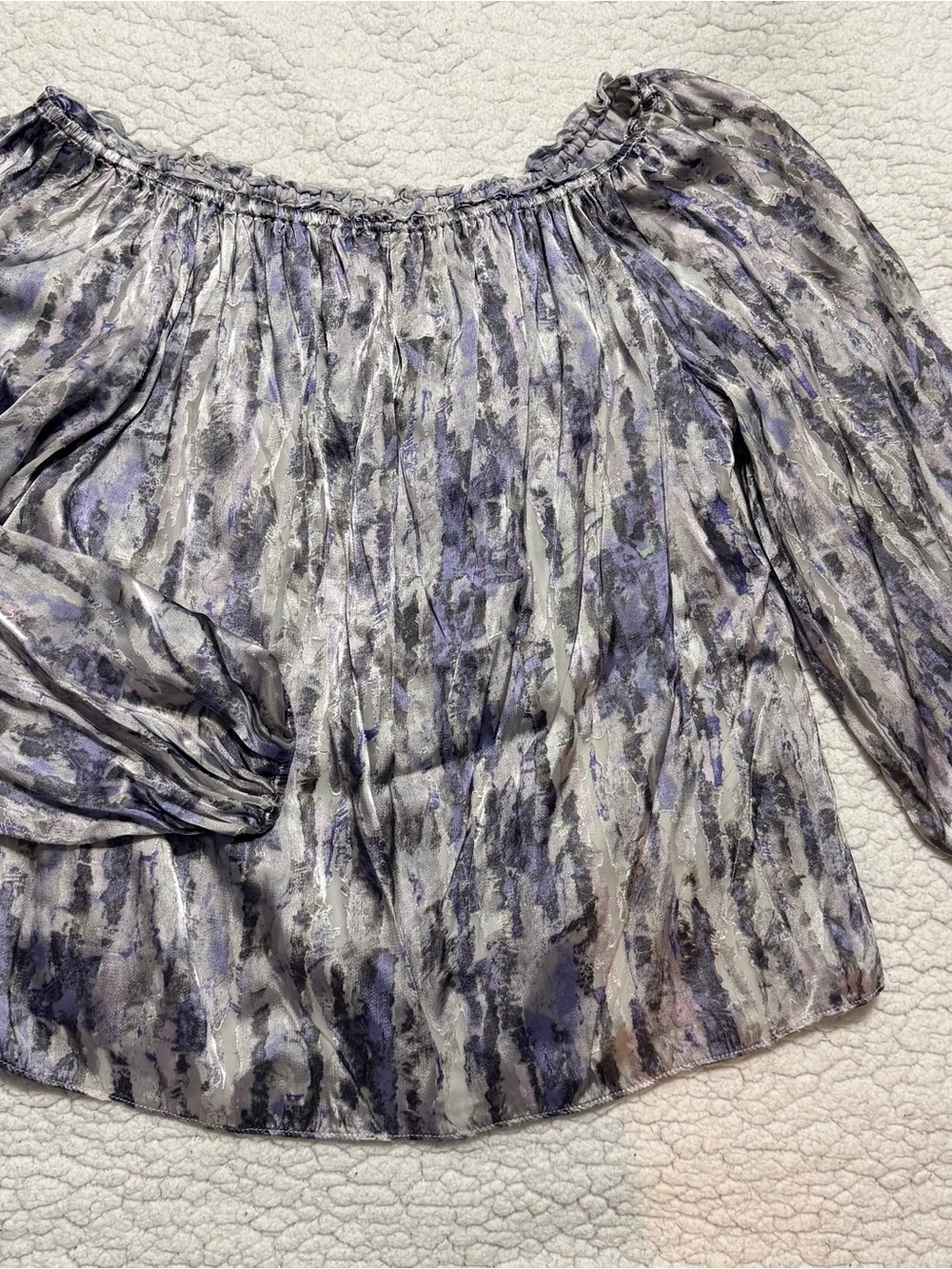 White House Black Market Silk Burnout Top